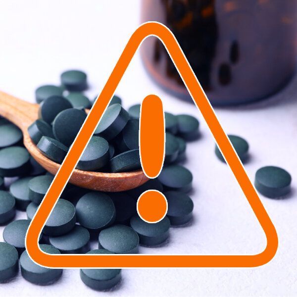 Un signe interdit sur des comprimés de Klamath ou de Spiruline.