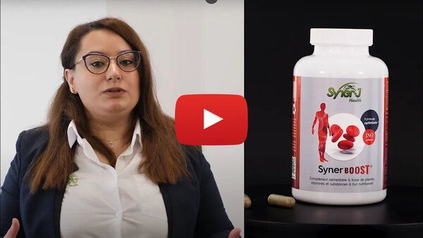 Vignette vidéo de la présentation du SynerBOOST par le Docteur en biologie Amel Zehlila.