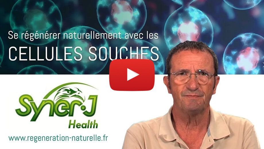 Vignette vidéo de la présentation du SynerBOOST, stimulateur de cellules souches, par Jacques Prunier.