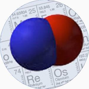 Représentation d'une molécule d'oxyde nitrique.