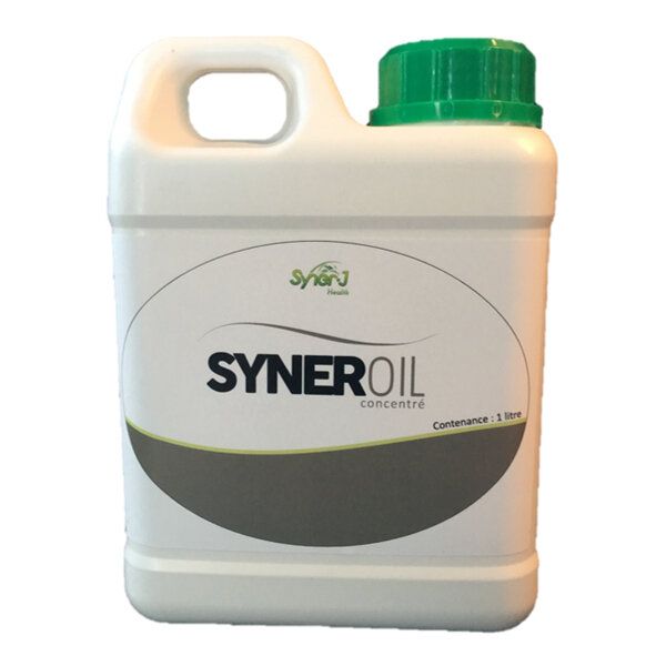 Un bidon de SynerOIL pour la fontaine SynerZEN.