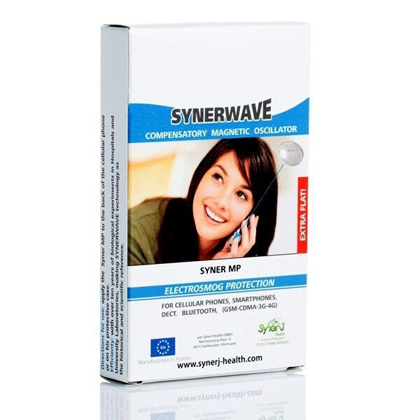 Une boîte de SynerWave MP un CMO protection anti ondes.