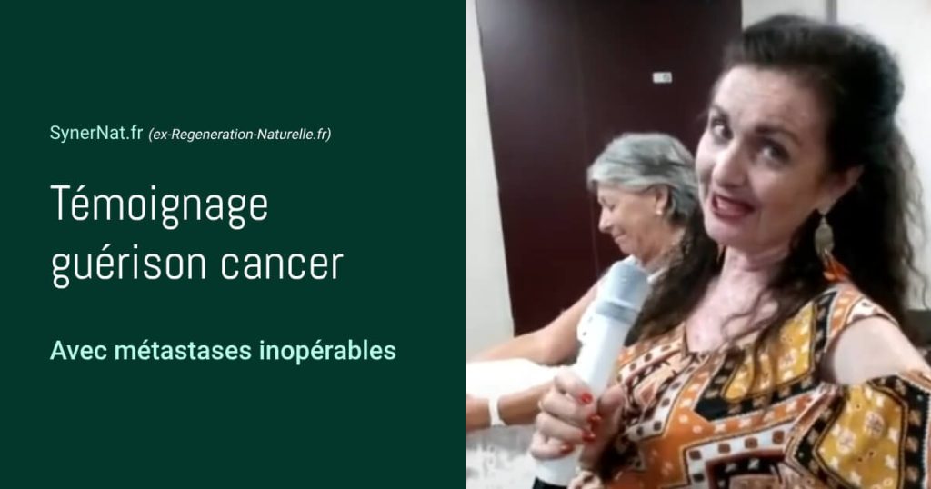 Vignette vidéo d'un témoignage guérison cancer métastasé SynerJ Health.