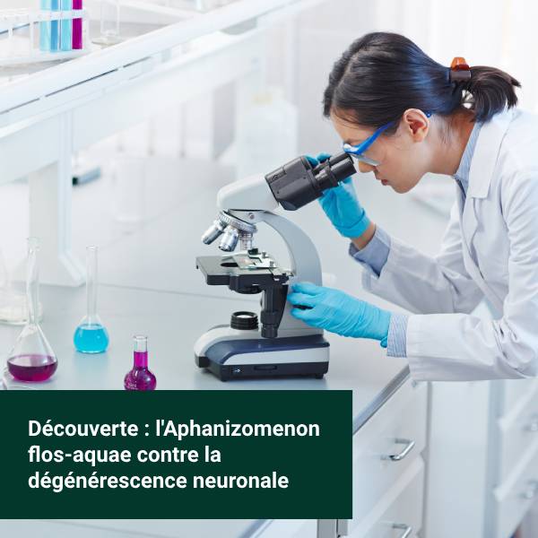 Une scientifique étudie l'effect neuroprotecteur de la Klamath contre la dégénérescence neuronale.