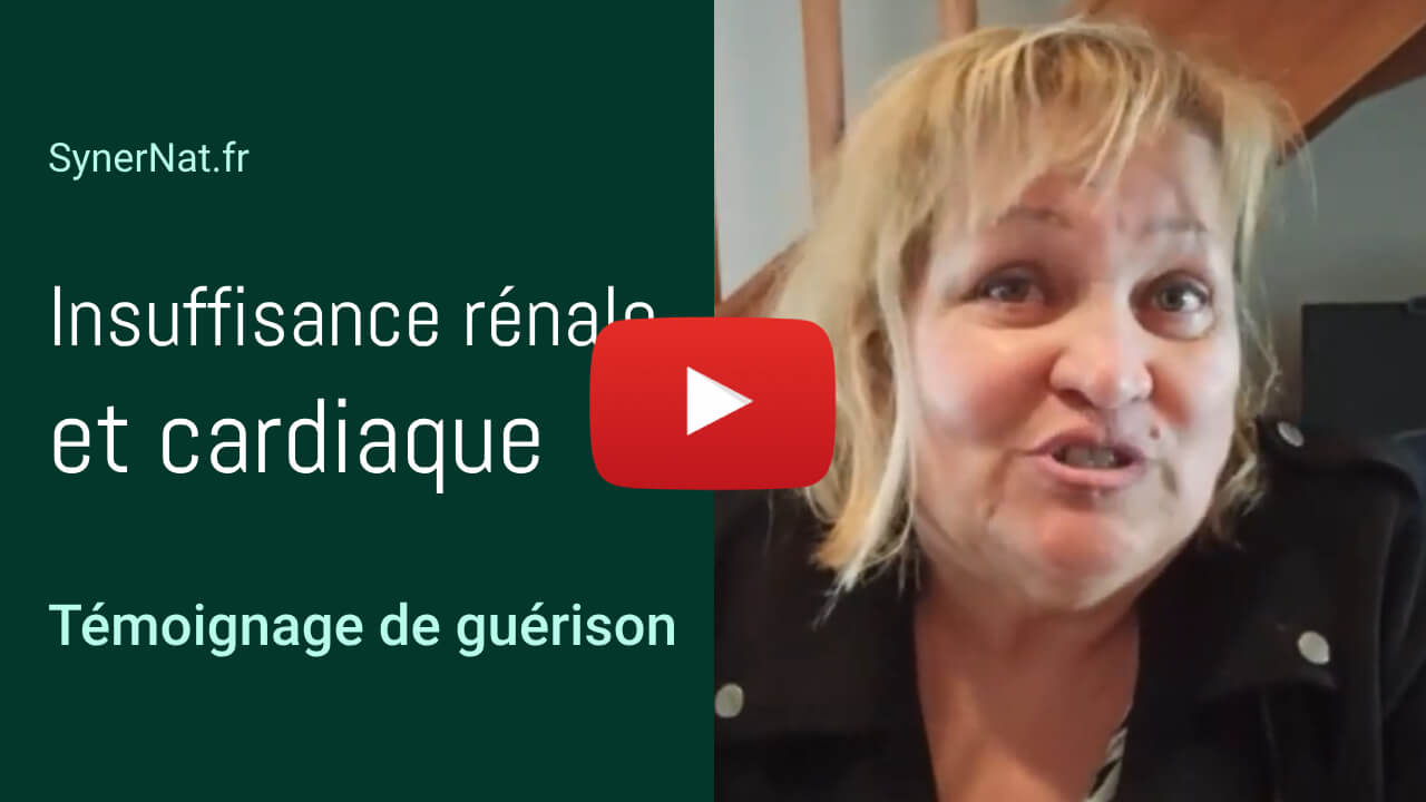 Vignette pour la vidéo d'un témoignage de guérison d'insuffisnace rénale et cardiaque avec l'algue de Klamath de SynerJ-Heatlh.