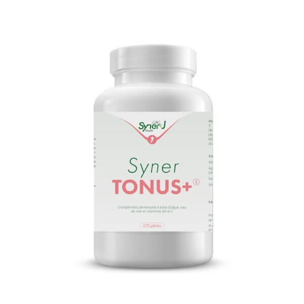 Un flacon de SynerTonus de SynerJ-Health.