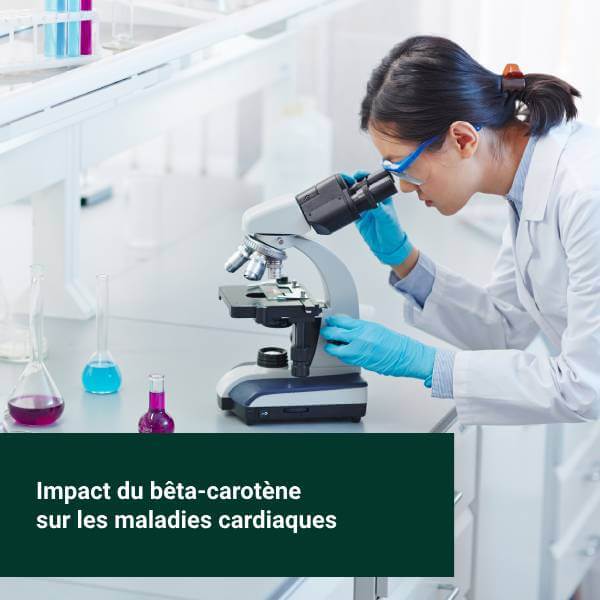 Une scientifique étudie l'impact du beta-carotène sur les maladies coronariennes.