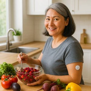 Personne diabétique préparant une salade de betterave